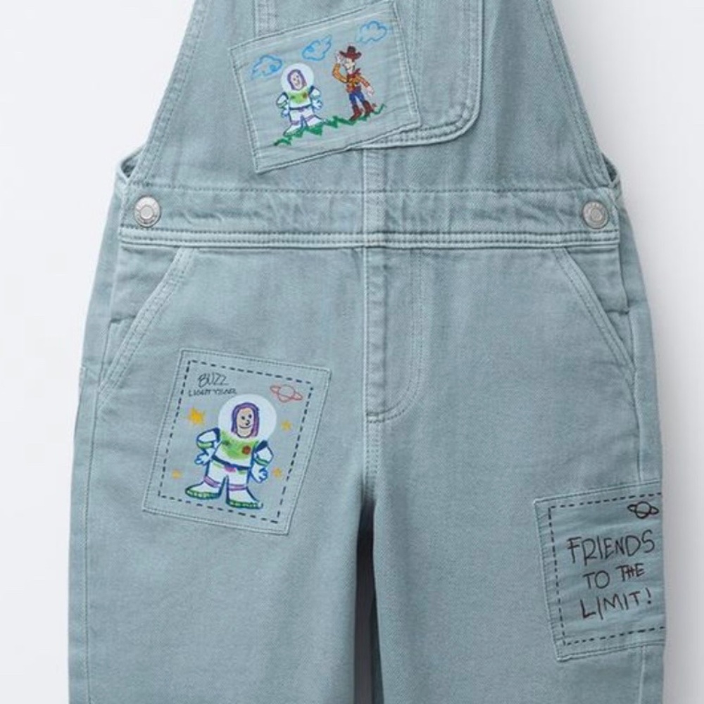 Zara Toy Story patch overalls